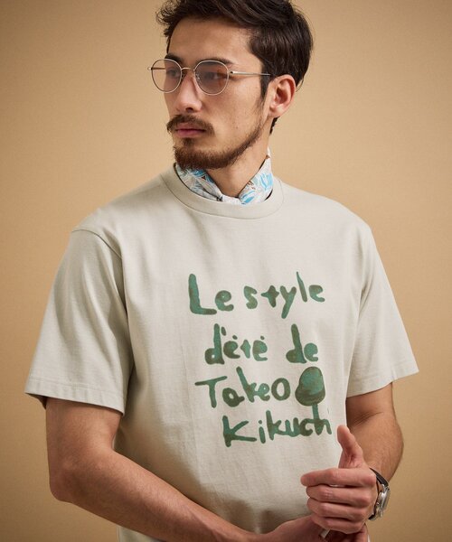 TAKEO KIKUCHI(タケオキクチ)の「水彩ペイント アートロゴTシャツ(Tシャツ/カットソー・メンズ・ホワイト/ライトベージュ/ブラック・02/04/03)」の13枚目の写真