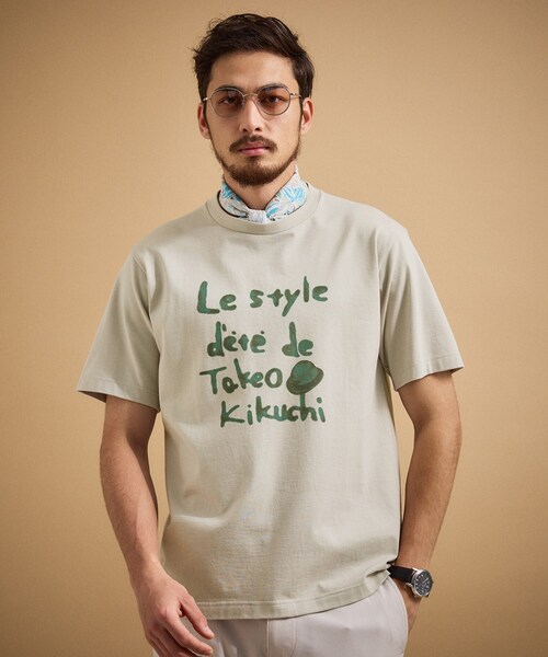 TAKEO KIKUCHI(タケオキクチ)の「水彩ペイント アートロゴTシャツ(Tシャツ/カットソー・メンズ・ホワイト/ライトベージュ/ブラック・02/04/03)」の14枚目の写真