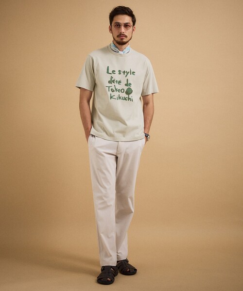 TAKEO KIKUCHI(タケオキクチ)の「水彩ペイント アートロゴTシャツ(Tシャツ/カットソー・メンズ・ホワイト/ライトベージュ/ブラック・02/04/03)」の15枚目の写真