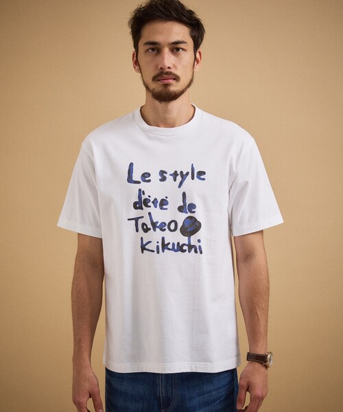 TAKEO KIKUCHI(タケオキクチ)の「水彩ペイント アートロゴTシャツ(Tシャツ/カットソー・メンズ・ホワイト/ライトベージュ/ブラック・02/04/03)」の17枚目の写真