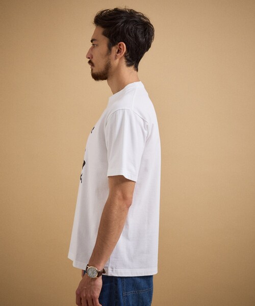 TAKEO KIKUCHI(タケオキクチ)の「水彩ペイント アートロゴTシャツ(Tシャツ/カットソー・メンズ・ホワイト/ライトベージュ/ブラック・02/04/03)」の18枚目の写真