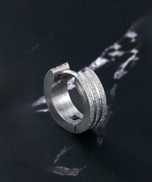 左耳用〉 クロスチャームフープピアス シルバー（ピアス（片耳用