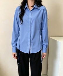 リボンシェイプシャツブラウス レディース