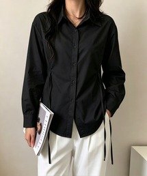 リボンシェイプシャツブラウス レディース
