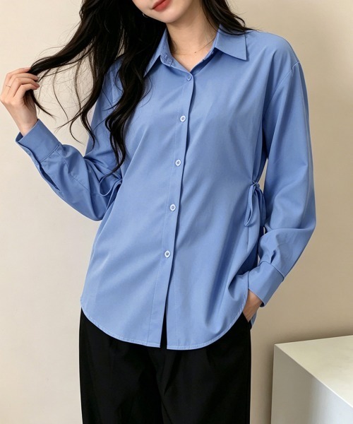 Miniministore(ミニミニストア)の「リボンシェイプシャツブラウス レディース(シャツ/ブラウス・レディース・ホワイト/ブラック/ブルー・FREE)」の21枚目の写真