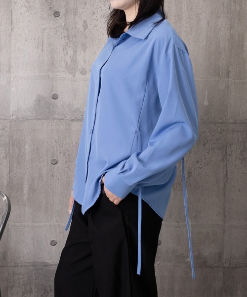 Miniministore(ミニミニストア)の「リボンシェイプシャツブラウス レディース(シャツ/ブラウス・レディース・ホワイト/ブラック/ブルー・FREE)」の15枚目の写真