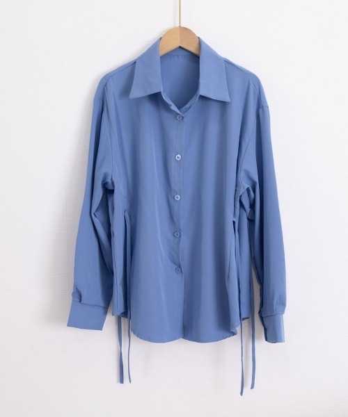 Miniministore(ミニミニストア)の「リボンシェイプシャツブラウス レディース(シャツ/ブラウス・レディース・ホワイト/ブラック/ブルー・FREE)」の17枚目の写真