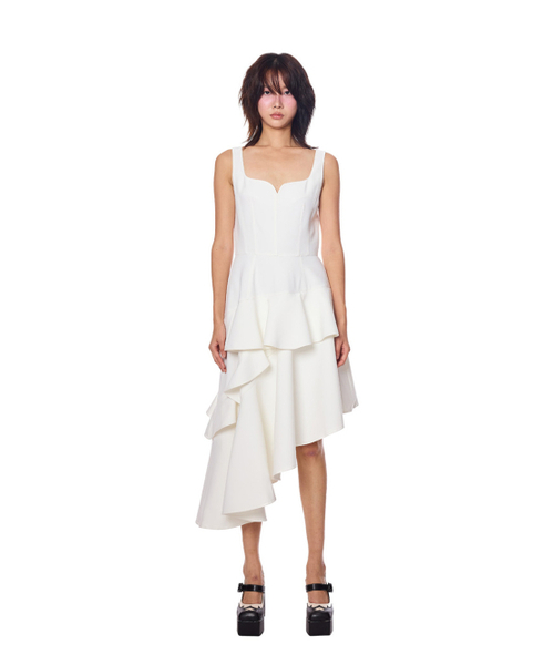 GREEDILOUS(グリディアス)の「White Ruffle Onepiece(ワンピース・レディース・その他・X-SMALL/SMALL/MEDIUM/LARGE)」の1枚目の写真