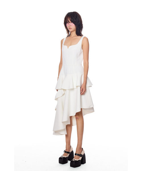 GREEDILOUS(グリディアス)の「White Ruffle Onepiece(ワンピース・レディース・その他・X-SMALL/SMALL/MEDIUM/LARGE)」の3枚目の写真