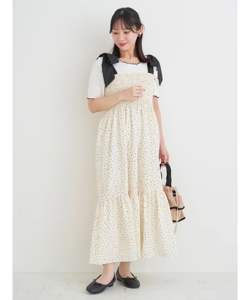 Bonjour Sagan（ボンジュールサガン）の「【大きいサイズ】シャーリングワンピース（花柄・ドット柄）（ワンピース・レディース・B/A・XX-LARGE/XXX-LARGE）」の19枚目の写真