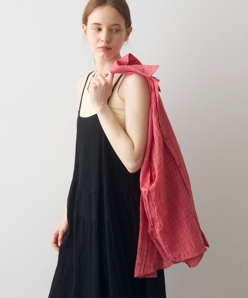 Crisp（クリスプ）の「airy sheer over shirt / エアリーシアーオーバーシャツ（シャツ/ブラウス・レディース・オレンジ/ベージュ/ピンク・FREE）」の20枚目の写真
