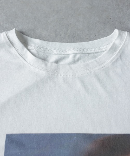 antiqua(アンティカ)の「シアー フォトプリント チュール Tシャツ(Tシャツ/カットソー・レディース・ブラック/ホワイト・ONESIZE)」の19枚目の写真