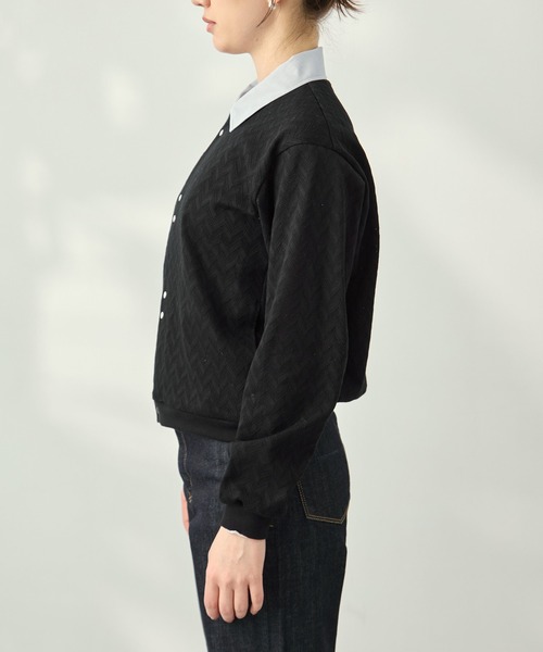 TANAKA（タナカ）の「[TANAKA/タナカ]JERSEY CARDIGAN（Tシャツ/カットソー・レディース・ブラック・SMALL/X-SMALL）」の6枚目の写真
