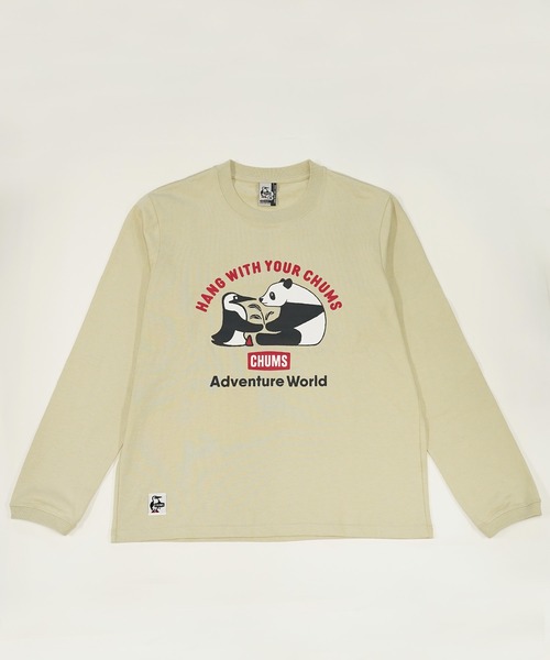 CHUMS(チャムス)の「【CHUMS】CHUMS×AW ロングTシャツ(Tシャツ/カットソー・レディース・ベージュ/ホワイト・S/M/L)」の2枚目の写真