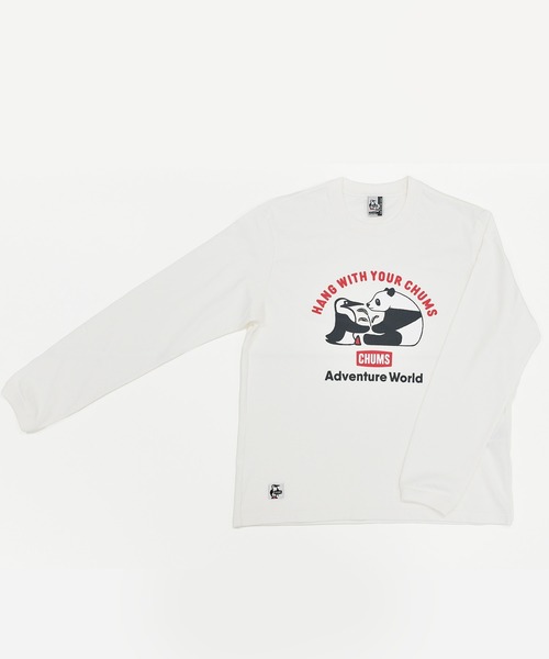 CHUMS(チャムス)の「【CHUMS】CHUMS×AW ロングTシャツ(Tシャツ/カットソー・レディース・ベージュ/ホワイト・S/M/L)」の3枚目の写真