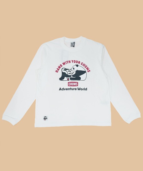 CHUMS(チャムス)の「【CHUMS】CHUMS×AW ロングTシャツ(Tシャツ/カットソー・レディース・ベージュ/ホワイト・S/M/L)」の5枚目の写真