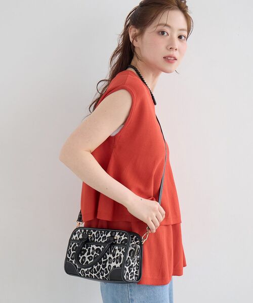 le.coeur blanc(ルクールブラン)の「レオパード2wayボストンバッグ(ボストンバッグ・レディース・ブラック系その他/ブラウン系その他2・FREE)」の5枚目の写真