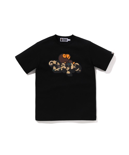 A BATHING APE(アベイシングエイプ)の「1ST CAMO MILO ON BAPE TEE(Tシャツ/カットソー・キッズ・ホワイト×イエロー/ブラック×イエロー/ホワイト×グリーン/ブラック×グリーン・160/150)」の4枚目の写真