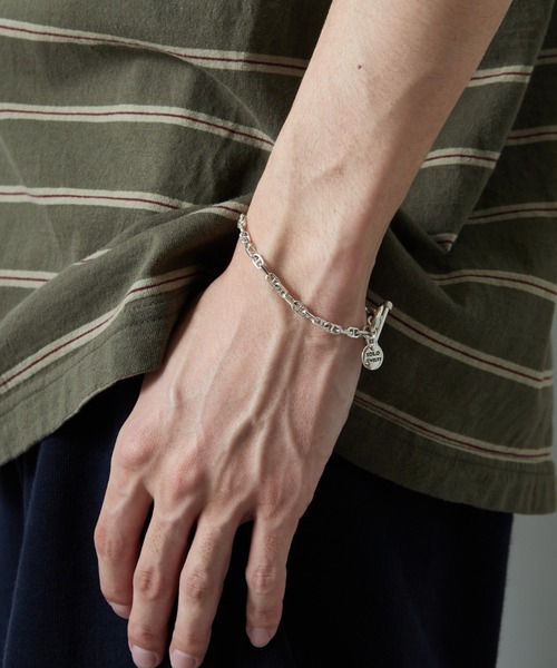 XOLO（ショロ）の「[XOLO JEWELRY/ショロジュエリー] SOLID ANCHOR LINK シルバーブレスレット 4MM（ブレスレット・メンズ・シルバー・19）」の2枚目の写真