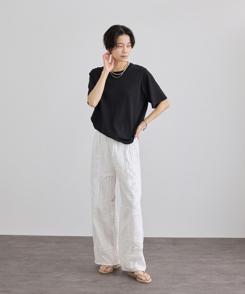 WEB限定】刺繍レースパッチワークパンツ / セットアップ対応（その他