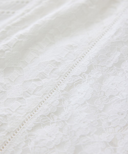 SALON adam et rope'（サロン アダム エ ロペ）の「【WEB限定】刺繍レースパッチワークパンツ / セットアップ対応（その他パンツ・レディース・ブラック/ホワイト・FREE）」の19枚目の写真
