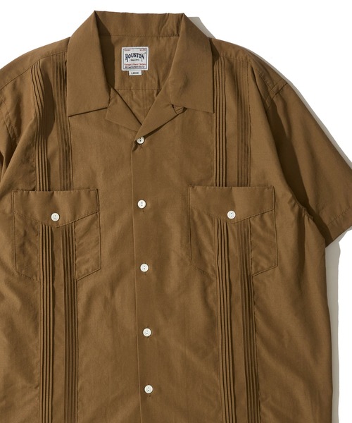 HOUSTON(ヒューストン)の「【HOUSTON / ヒューストン】CUBA SHIRT / キューバシャツ(シャツ/ブラウス・メンズ・ブルー/ブラック/オフホワイト/ブラウン・MEDIUM/LARGE/X-LARGE)」の3枚目の写真