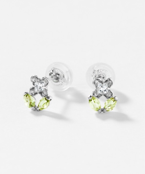 Jewel closet by L&Co.(ジュエルクローゼットバイエルアンドコー)の「K10 フラワー モチーフ ピアス(ピアス(両耳用)・レディース・ホワイトゴールド/ピンクゴールド・FREE)」の2枚目の写真