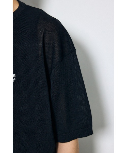 AZUL by moussy(アズールバイマウジー)の「フロントロゴ半袖サマーニット(ニット/セーター・メンズ・ライトブラウン/杢グレー/ブラック・MEDIUM/LARGE)」の11枚目の写真