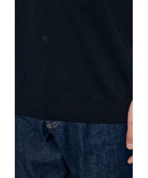 AZUL by moussy(アズールバイマウジー)の「フロントロゴ半袖サマーニット(ニット/セーター・メンズ・ライトブラウン/杢グレー/ブラック・MEDIUM/LARGE)」の12枚目の写真