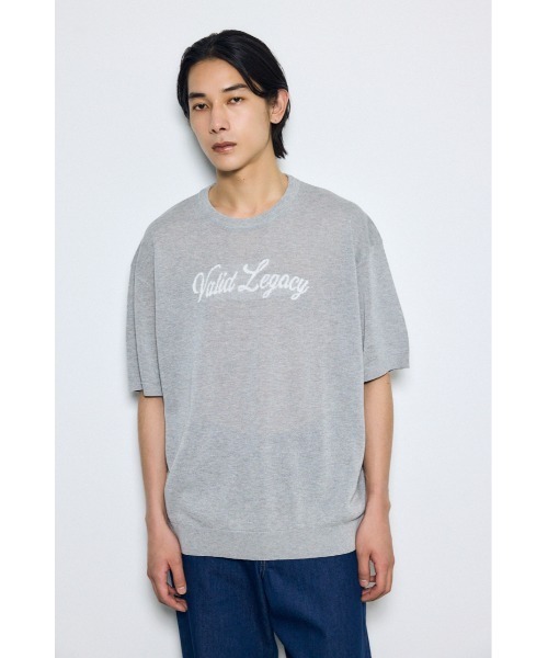 AZUL by moussy(アズールバイマウジー)の「フロントロゴ半袖サマーニット(ニット/セーター・メンズ・ライトブラウン/杢グレー/ブラック・MEDIUM/LARGE)」の13枚目の写真