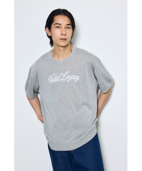AZUL by moussy(アズールバイマウジー)の「フロントロゴ半袖サマーニット(ニット/セーター・メンズ・ライトブラウン/杢グレー/ブラック・MEDIUM/LARGE)」の14枚目の写真