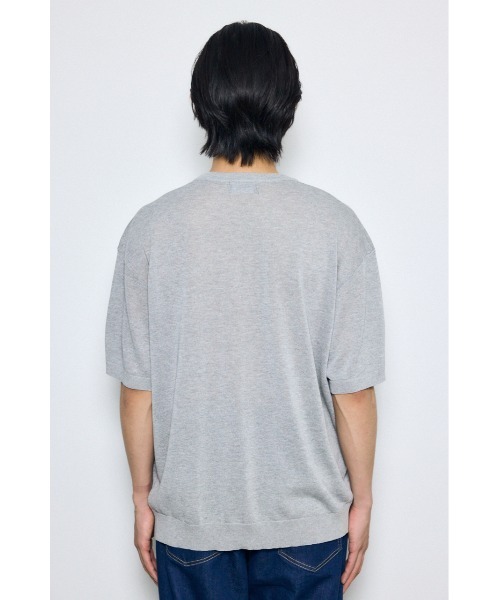AZUL by moussy(アズールバイマウジー)の「フロントロゴ半袖サマーニット(ニット/セーター・メンズ・ライトブラウン/杢グレー/ブラック・MEDIUM/LARGE)」の18枚目の写真