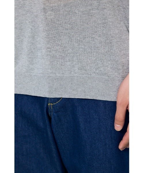 AZUL by moussy(アズールバイマウジー)の「フロントロゴ半袖サマーニット(ニット/セーター・メンズ・ライトブラウン/杢グレー/ブラック・MEDIUM/LARGE)」の21枚目の写真
