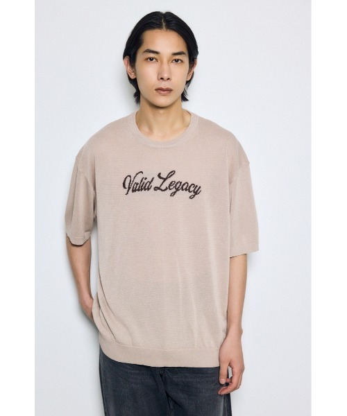AZUL by moussy(アズールバイマウジー)の「フロントロゴ半袖サマーニット(ニット/セーター・メンズ・ライトブラウン/杢グレー/ブラック・MEDIUM/LARGE)」の22枚目の写真