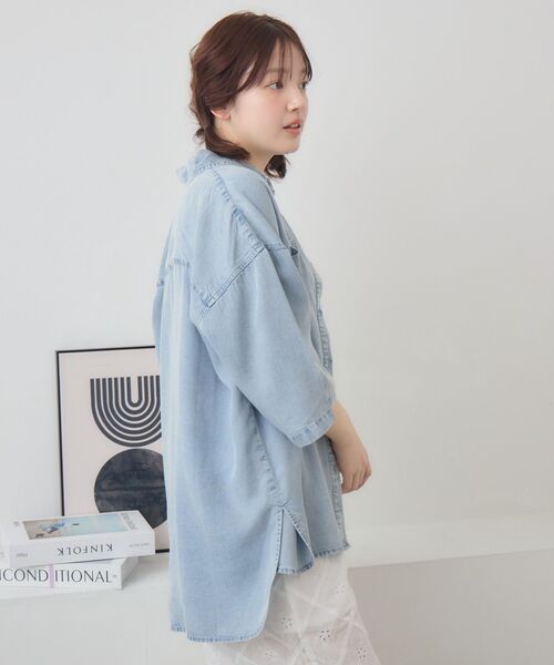 RETRO GIRL（レトロガール）の「【セットアップ対応】ライトオンス半袖シャツ（シャツ/ブラウス・レディース・ライトブルー/ブラック・FREE）」の22枚目の写真