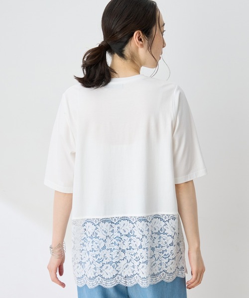 DECOY SINCE 1981（デコイシンスイチキュウハチイチ）の「裾レースチュニックTシャツ（Tシャツ/カットソー・レディース・ホワイト/ブラック・M/L）」の19枚目の写真
