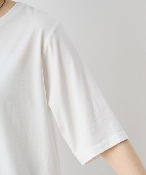 DECOY SINCE 1981（デコイシンスイチキュウハチイチ）の「裾レースチュニックTシャツ（Tシャツ/カットソー・レディース・ホワイト/ブラック・M/L）」の6枚目の写真
