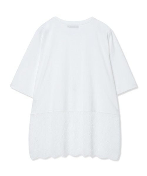 DECOY SINCE 1981（デコイシンスイチキュウハチイチ）の「裾レースチュニックTシャツ（Tシャツ/カットソー・レディース・ホワイト/ブラック・M/L）」の11枚目の写真