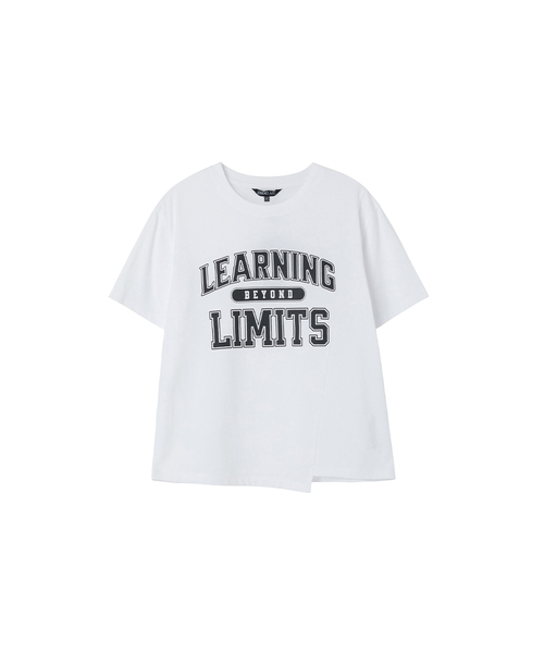 LAP(ラップ)の「レタリング切り替え半袖Tシャツ AS2CT466(Tシャツ/カットソー・レディース・ブラック/ライトグレー/ホワイト・FREE)」の2枚目の写真