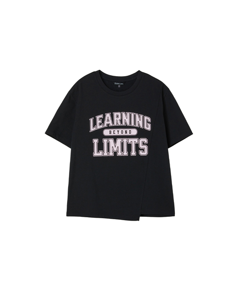 LAP(ラップ)の「レタリング切り替え半袖Tシャツ AS2CT466(Tシャツ/カットソー・レディース・ブラック/ライトグレー/ホワイト・FREE)」の1枚目の写真
