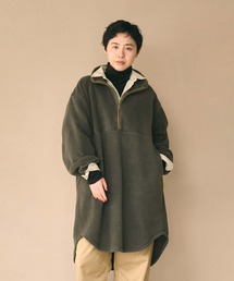 「KHA:KI / カーキ」HALF ZIP FLEECE LONG P/O