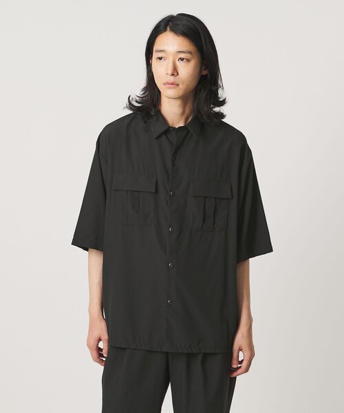 UNITED ARROWS(ユナイテッドアローズ)の「DotAir ドットエア ミリタリー ショートスリーブ シャツ 吸水速乾 タテストレッチ(シャツ/ブラウス・メンズ・ブラック/ダークブラウン・S/M/L/XL)」の2枚目の写真