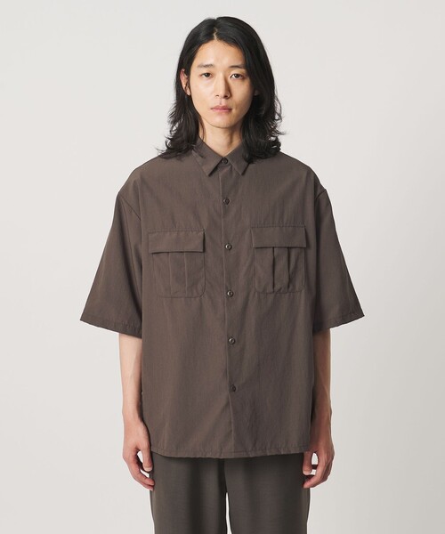 UNITED ARROWS(ユナイテッドアローズ)の「DotAir ドットエア ミリタリー ショートスリーブ シャツ 吸水速乾 タテストレッチ(シャツ/ブラウス・メンズ・ブラック/ダークブラウン・S/M/L/XL)」の6枚目の写真