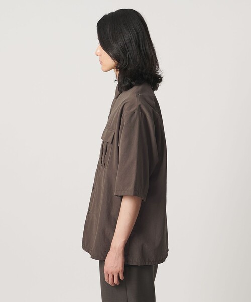 UNITED ARROWS(ユナイテッドアローズ)の「DotAir ドットエア ミリタリー ショートスリーブ シャツ 吸水速乾 タテストレッチ(シャツ/ブラウス・メンズ・ブラック/ダークブラウン・S/M/L/XL)」の7枚目の写真