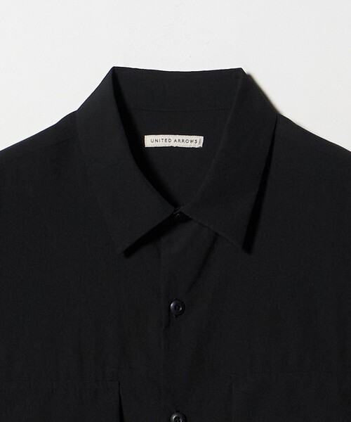 UNITED ARROWS(ユナイテッドアローズ)の「DotAir ドットエア ミリタリー ショートスリーブ シャツ 吸水速乾 タテストレッチ(シャツ/ブラウス・メンズ・ブラック/ダークブラウン・S/M/L/XL)」の10枚目の写真