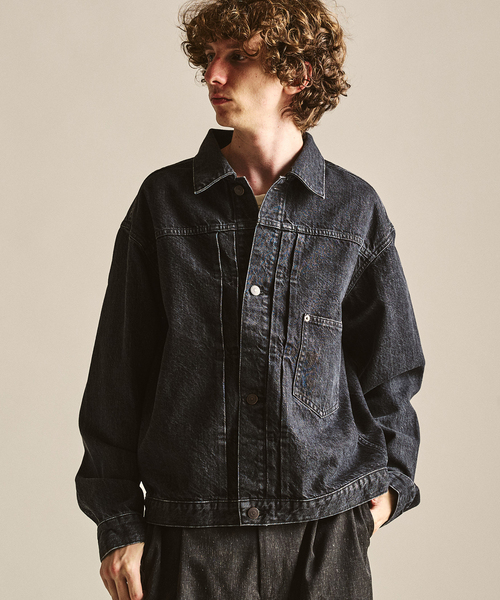 417 EDIFICE(フォーワンセブンエディフィス)の「LE JAPON OKAYAMA ジャケット TYPE.1(デニムジャケット・メンズ・ブラック/ネイビー/チョコ・MEDIUM/SMALL/LARGE)」の19枚目の写真