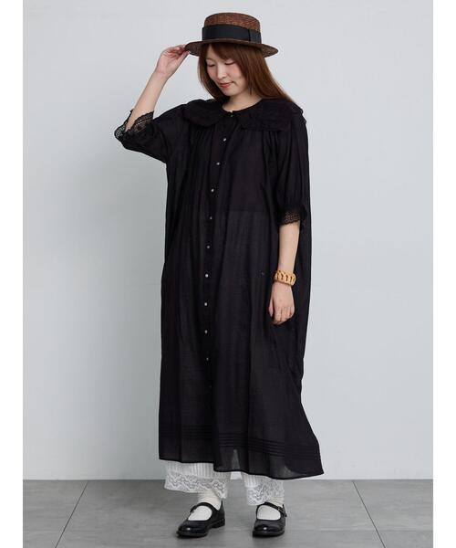 TSUHARU by Samansa Mos2（ツハルバイサマンサモスモス）の「リバーレース裾ピンタックペチパンツ（その他パンツ・レディース・ホワイト/ブラック・F）」の7枚目の写真
