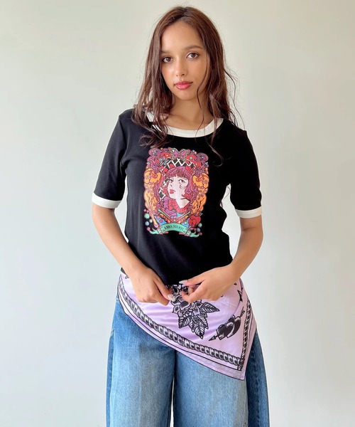 anna sui nyc(アナ スイ エヌ ワイ シー)の「HC ユニコーンTシャツ(Tシャツ/カットソー・レディース・レッド/ブラック/ホワイト・FREE)」の2枚目の写真