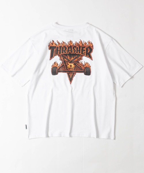 THRASHER(スラッシャー)の「【at】〔THRASHER/スラッシャー〕3Dファブリック ロゴプリントTシャツ FLAME/SKATE GOAT ショート丈有(Tシャツ/カットソー・メンズ・ホワイト系2/ブラック系1/ブラック系2/ホワイト系1・FREE/MEDIUM/LARGE)」の17枚目の写真