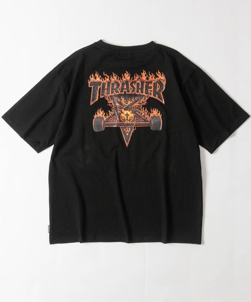THRASHER(スラッシャー)の「【at】〔THRASHER/スラッシャー〕3Dファブリック ロゴプリントTシャツ FLAME/SKATE GOAT ショート丈有(Tシャツ/カットソー・メンズ・ホワイト系2/ブラック系1/ブラック系2/ホワイト系1・FREE/MEDIUM/LARGE)」の21枚目の写真